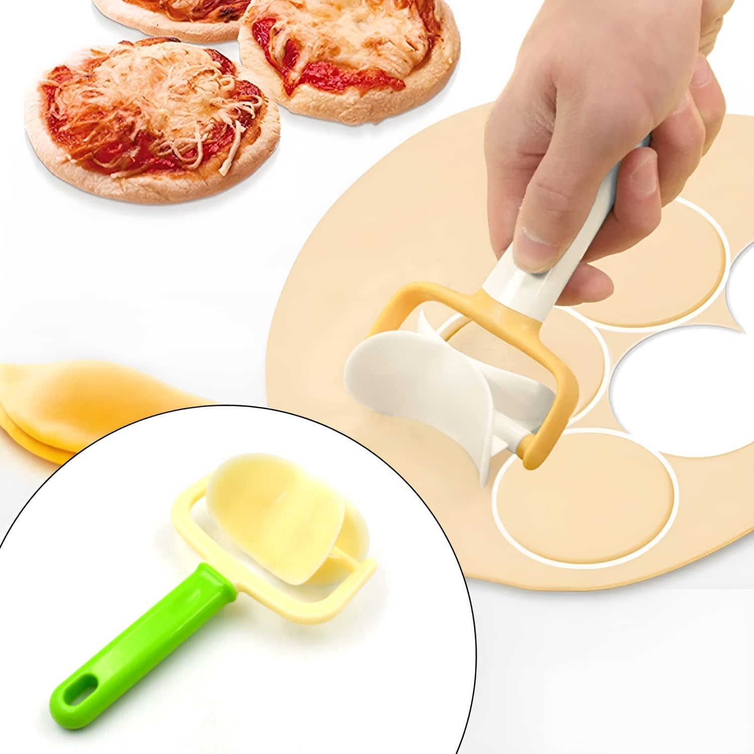2886 Plastic Round Roll Forming Cutter Cake Ball Tongs and Molds, Puri Cutter, Roller Machine for Baking Tools (1 Pc Mix Color) 2886 Plastic Round Roll Forming Cutter Cake Ball Tongs and Molds, Puri Cutter, Roller Machine for Baking Tools (1 Pc Mix Color)